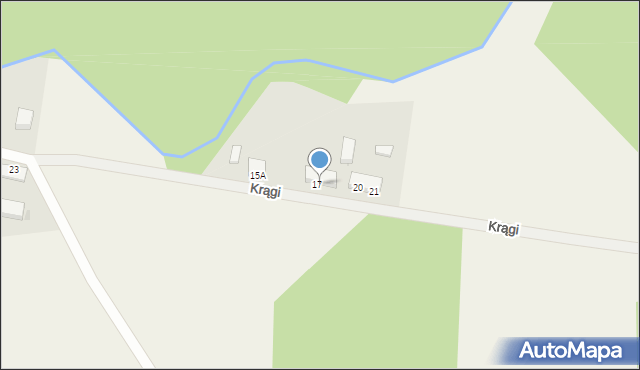 Krągi, Krągi, 18, mapa Krągi