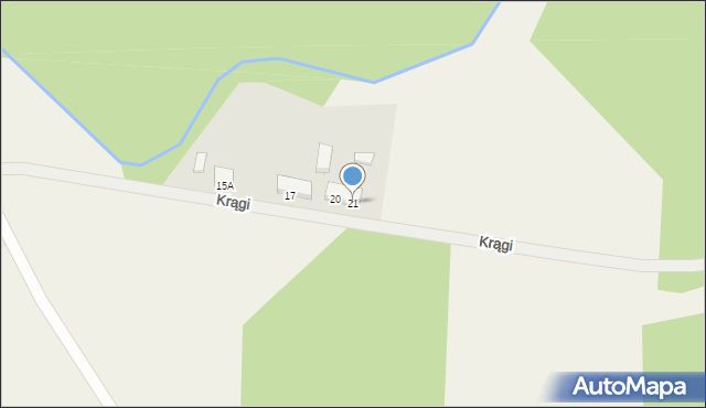 Krągi, Krągi, 21, mapa Krągi