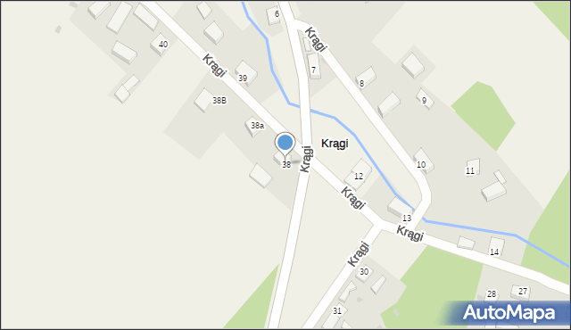 Krągi, Krągi, 38, mapa Krągi