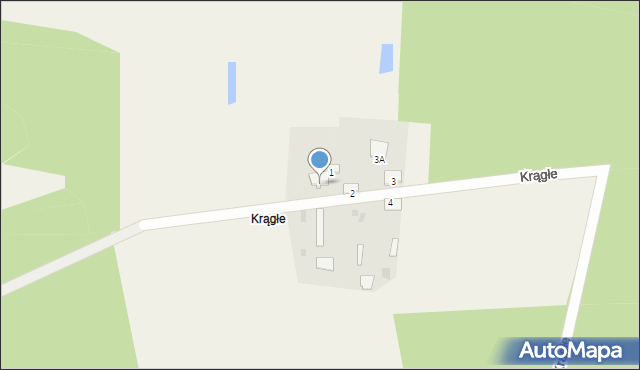 Krągłe, Krągłe, 1A, mapa Krągłe