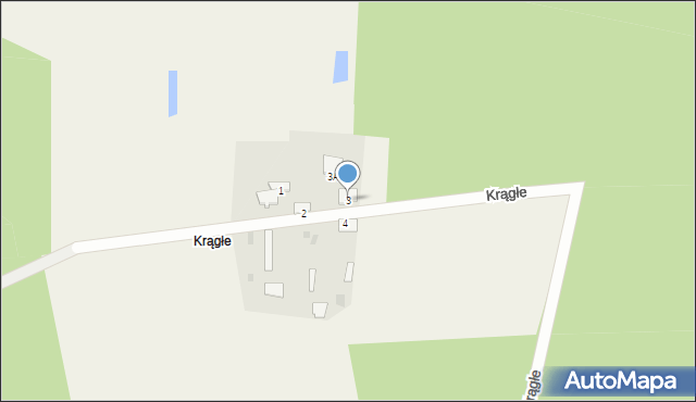 Krągłe, Krągłe, 3, mapa Krągłe