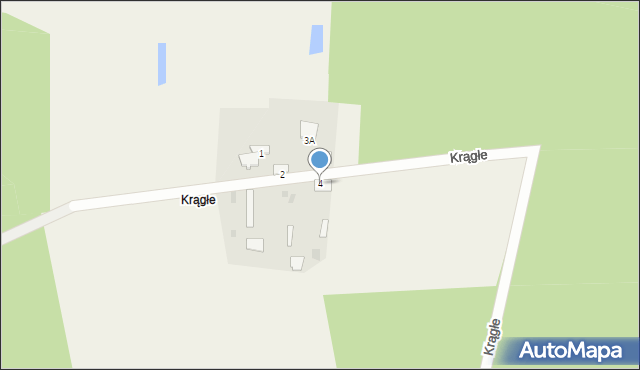 Krągłe, Krągłe, 4, mapa Krągłe