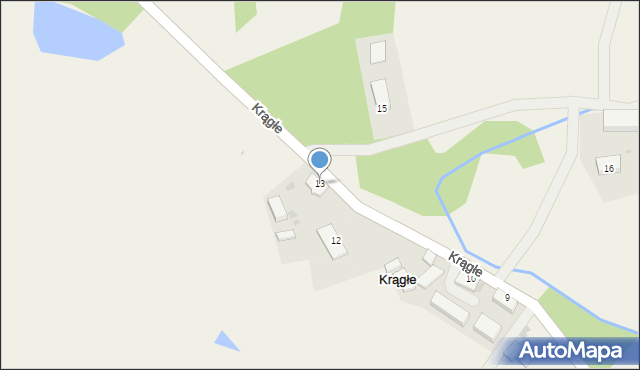 Krągłe, Krągłe, 13, mapa Krągłe