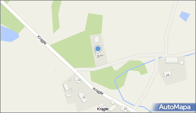 Krągłe, Krągłe, 15, mapa Krągłe