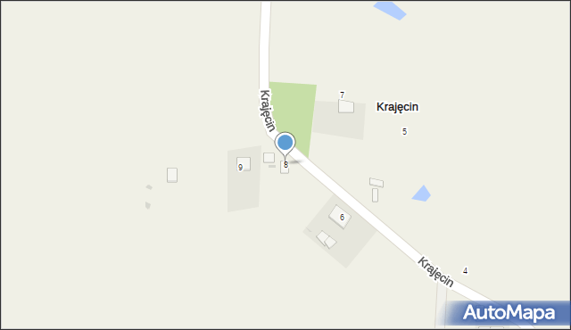 Krajęcin, Krajęcin, 8, mapa Krajęcin