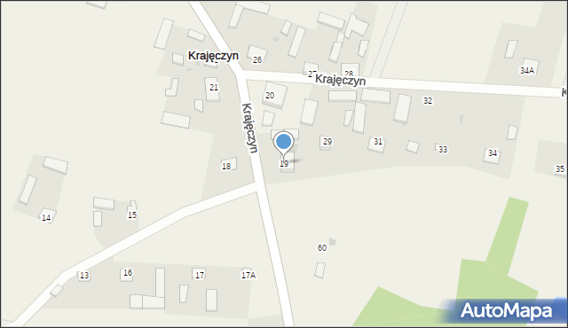 Krajęczyn, Krajęczyn, 19, mapa Krajęczyn