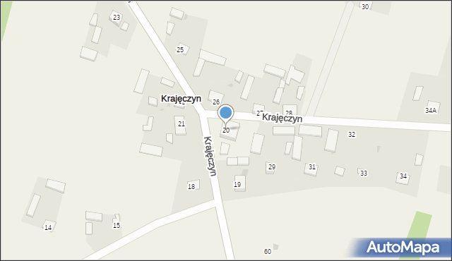 Krajęczyn, Krajęczyn, 20, mapa Krajęczyn