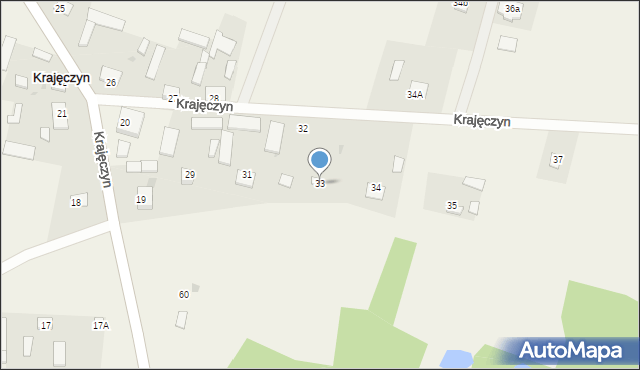 Krajęczyn, Krajęczyn, 33, mapa Krajęczyn