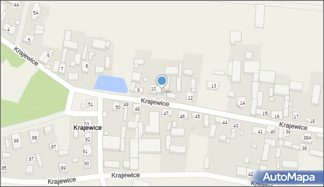 Krajewice, Krajewice, 10A, mapa Krajewice