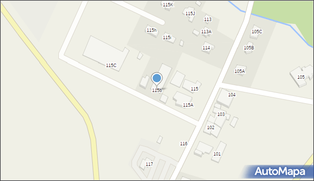 Krajewice, Krajewice, 115b, mapa Krajewice