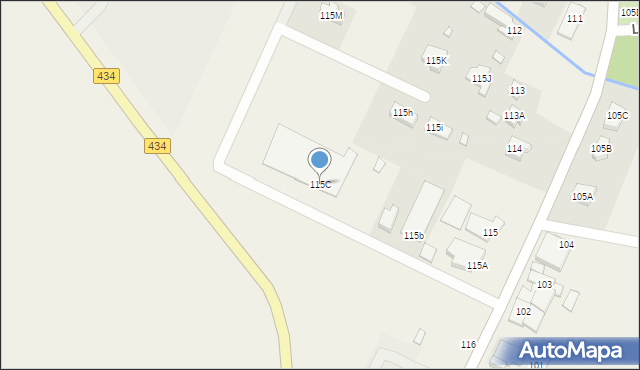 Krajewice, Krajewice, 115C, mapa Krajewice