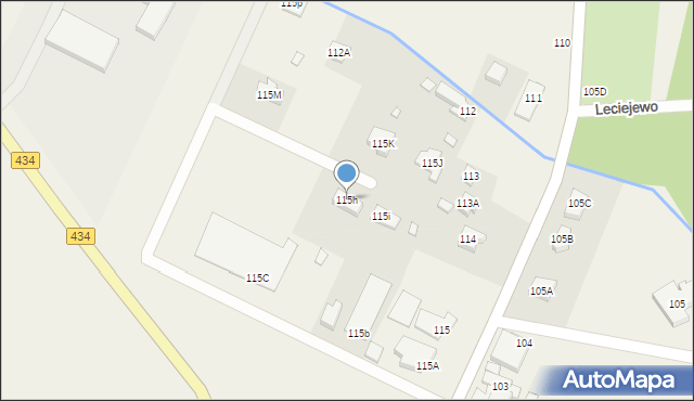 Krajewice, Krajewice, 115h, mapa Krajewice