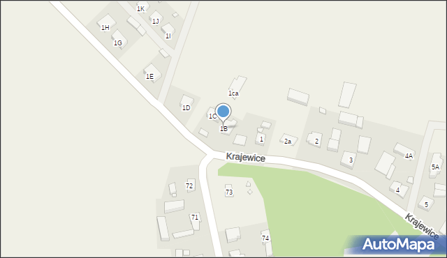 Krajewice, Krajewice, 1B, mapa Krajewice