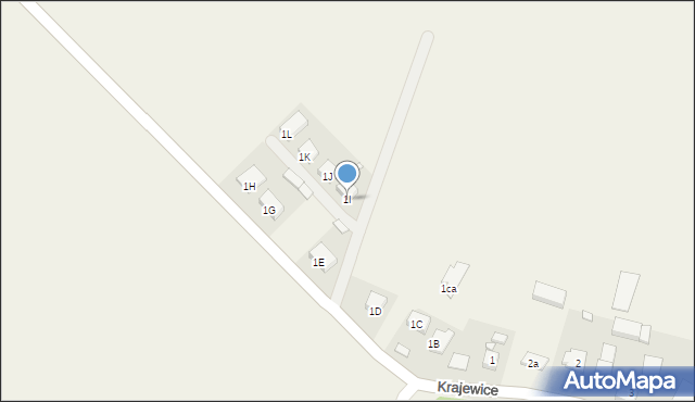 Krajewice, Krajewice, 1I, mapa Krajewice