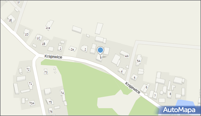 Krajewice, Krajewice, 3, mapa Krajewice