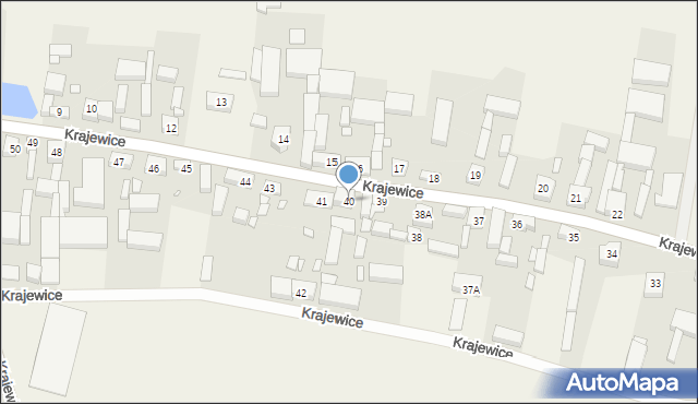 Krajewice, Krajewice, 40, mapa Krajewice