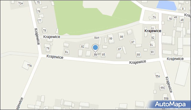 Krajewice, Krajewice, 84, mapa Krajewice