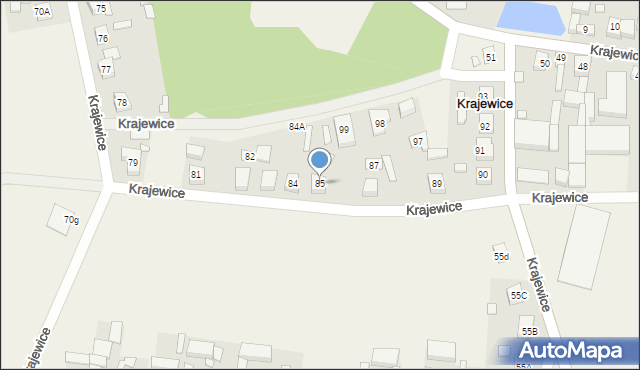 Krajewice, Krajewice, 85, mapa Krajewice