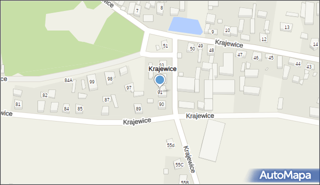 Krajewice, Krajewice, 91, mapa Krajewice