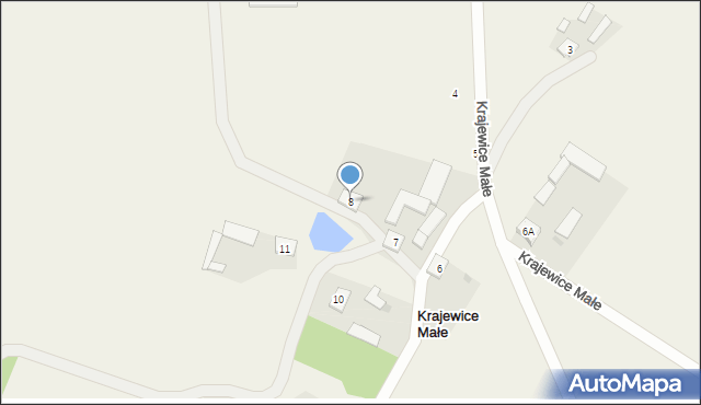 Krajewice Małe, Krajewice Małe, 8, mapa Krajewice Małe