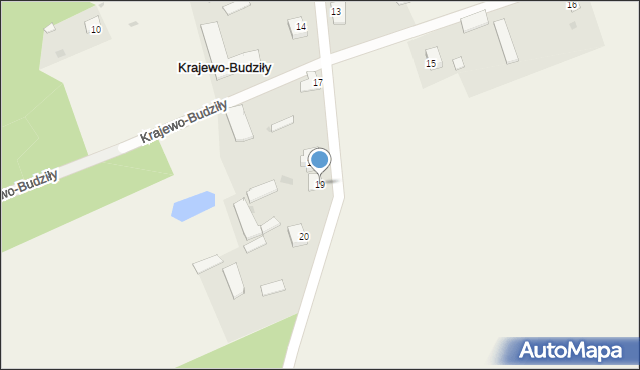 Krajewo-Budziły, Krajewo-Budziły, 19, mapa Krajewo-Budziły