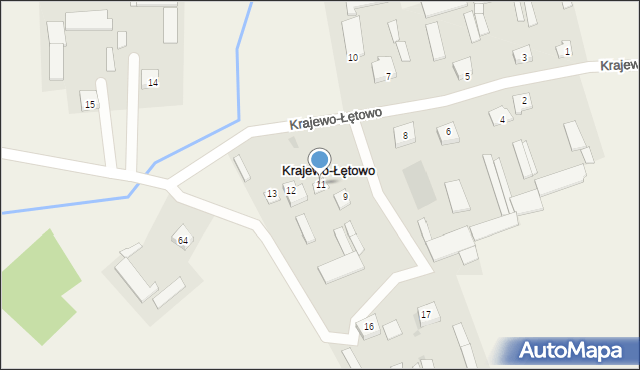 Krajewo-Łętowo, Krajewo-Łętowo, 11, mapa Krajewo-Łętowo