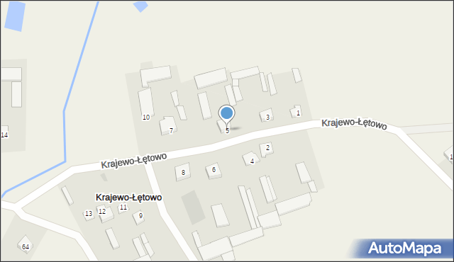 Krajewo-Łętowo, Krajewo-Łętowo, 5, mapa Krajewo-Łętowo