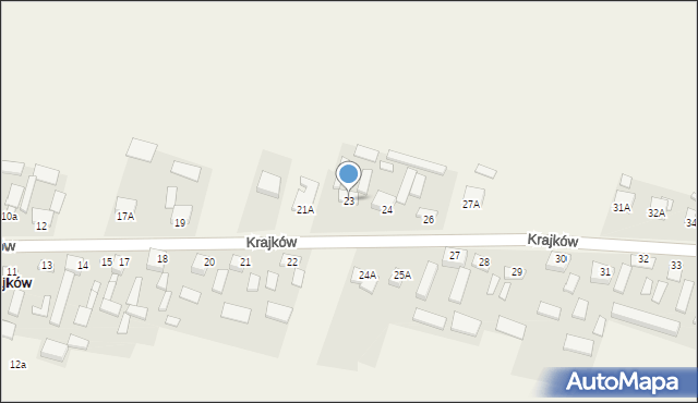 Krajków, Krajków, 23, mapa Krajków