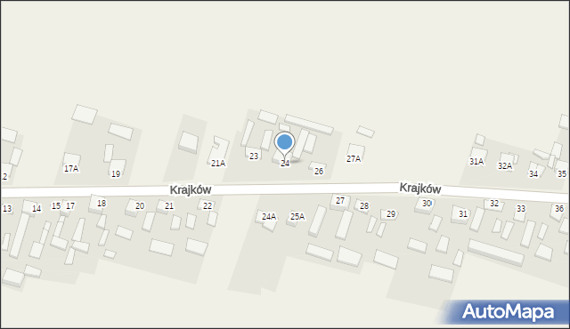 Krajków, Krajków, 24, mapa Krajków