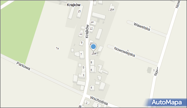 Krajków, Krajków, 10A, mapa Krajków