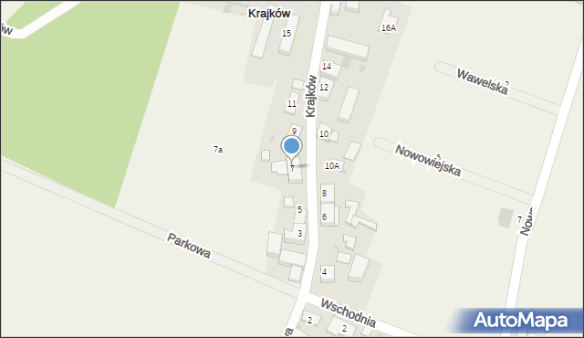 Krajków, Krajków, 7, mapa Krajków