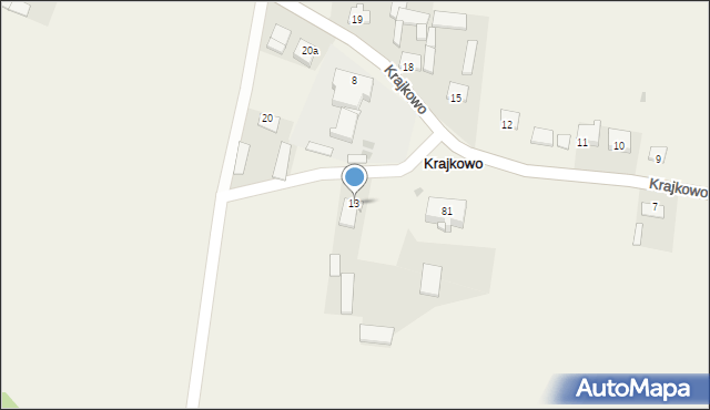 Krajkowo, Krajkowo, 13, mapa Krajkowo