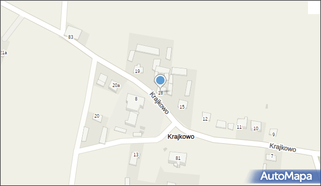 Krajkowo, Krajkowo, 18, mapa Krajkowo