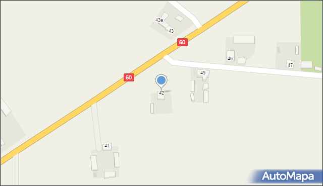 Krajkowo, Krajkowo, 42, mapa Krajkowo