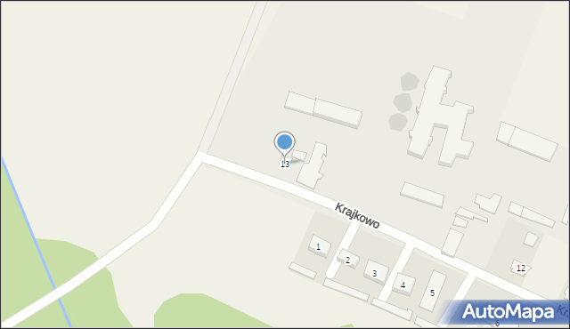 Krajkowo, Krajkowo, 13, mapa Krajkowo