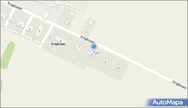 Krajkowo, Krajkowo, 8/2, mapa Krajkowo