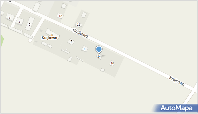 Krajkowo, Krajkowo, 9, mapa Krajkowo