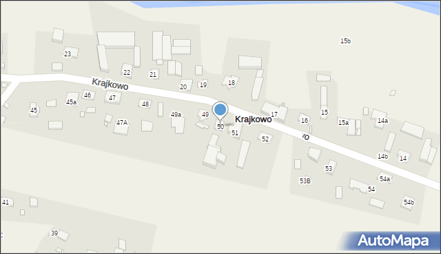 Krajkowo, Krajkowo, 50, mapa Krajkowo