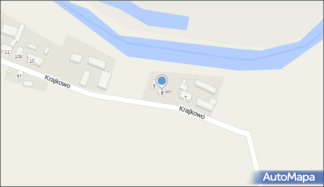 Krajkowo, Krajkowo, 8, mapa Krajkowo