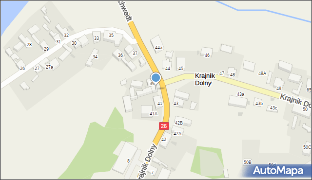 Krajnik Dolny, Krajnik Dolny, 40, mapa Krajnik Dolny