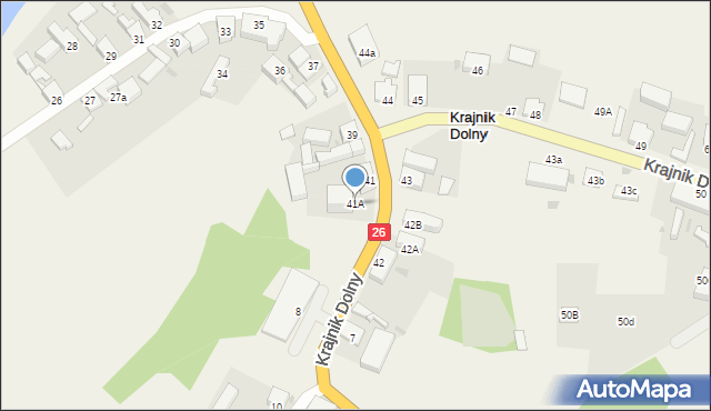 Krajnik Dolny, Krajnik Dolny, 41A, mapa Krajnik Dolny