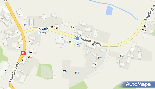 Krajnik Dolny, Krajnik Dolny, 43c, mapa Krajnik Dolny