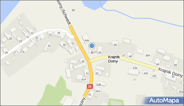 Krajnik Dolny, Krajnik Dolny, 44, mapa Krajnik Dolny