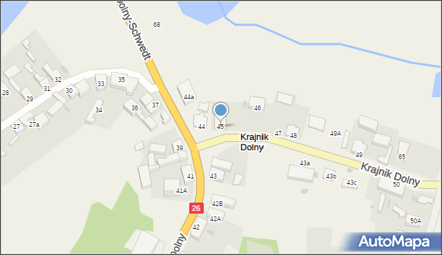 Krajnik Dolny, Krajnik Dolny, 45, mapa Krajnik Dolny