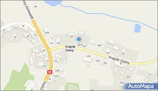 Krajnik Dolny, Krajnik Dolny, 47, mapa Krajnik Dolny