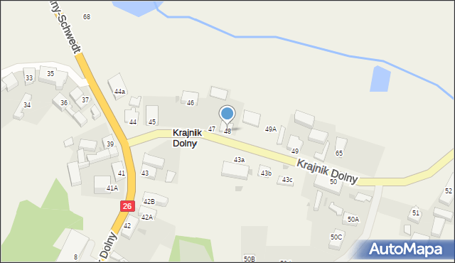 Krajnik Dolny, Krajnik Dolny, 48, mapa Krajnik Dolny