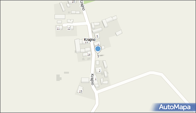 Krajno, Krajno, 3, mapa Krajno