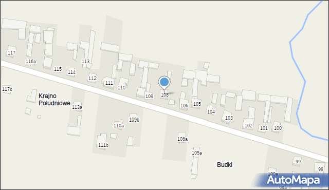 Krajno Drugie, Krajno Drugie, 108, mapa Krajno Drugie