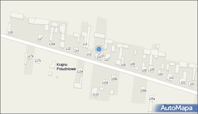 Krajno Drugie, Krajno Drugie, 111, mapa Krajno Drugie