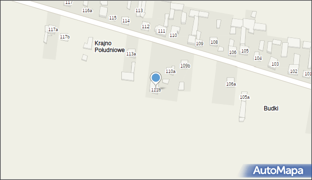 Krajno Drugie, Krajno Drugie, 111b, mapa Krajno Drugie